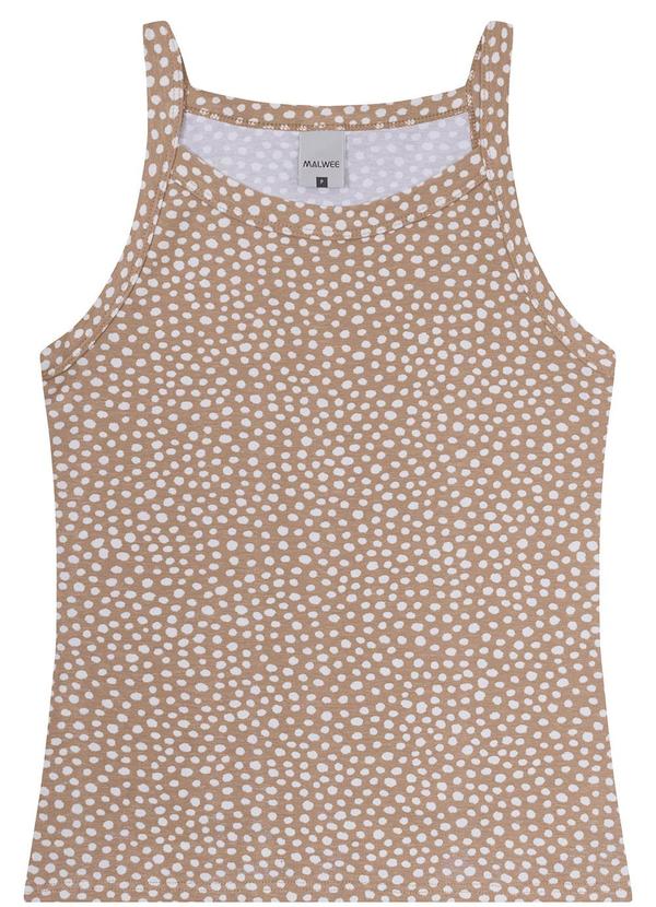 Malwee - Blusa Bege Feminina Poá em Cotton 3