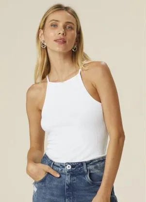 Malwee - Blusa Branca Canelada - MALWEE