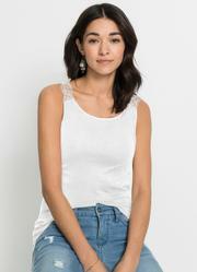 Blusa Branca em Malha de Polister