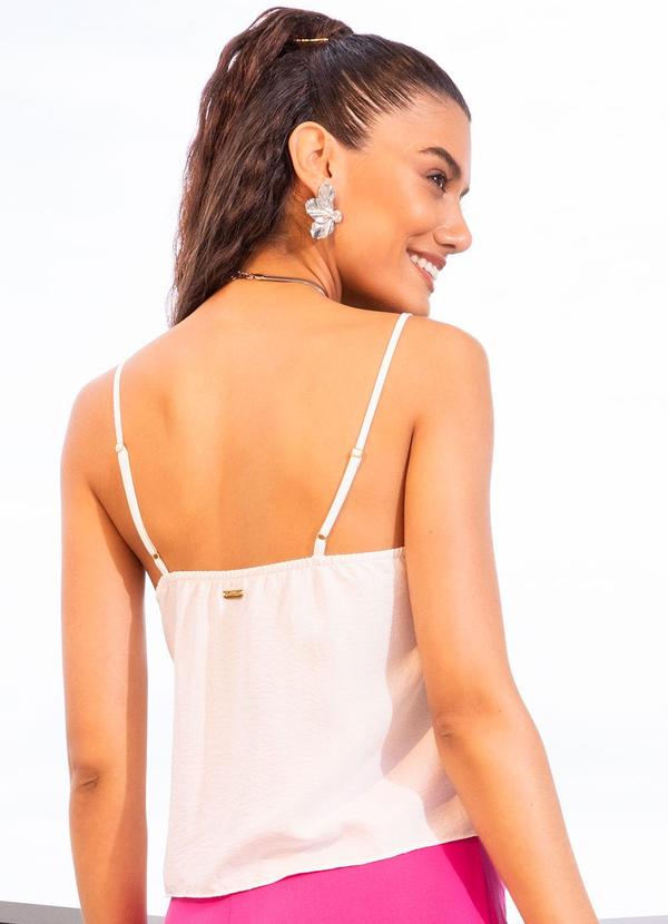 Quintess - Blusa Branco em Crepe Plano 2