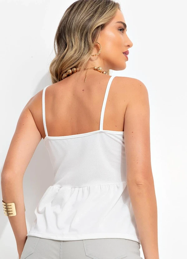Bimini - Blusa Branco em Malha Crepe 2