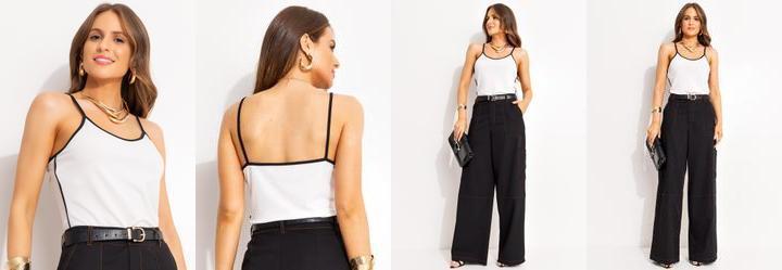 Blusa Branco em Malha Crepe