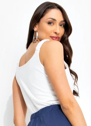 Bimini - Blusa Branco em Poliviscose - BIMINI