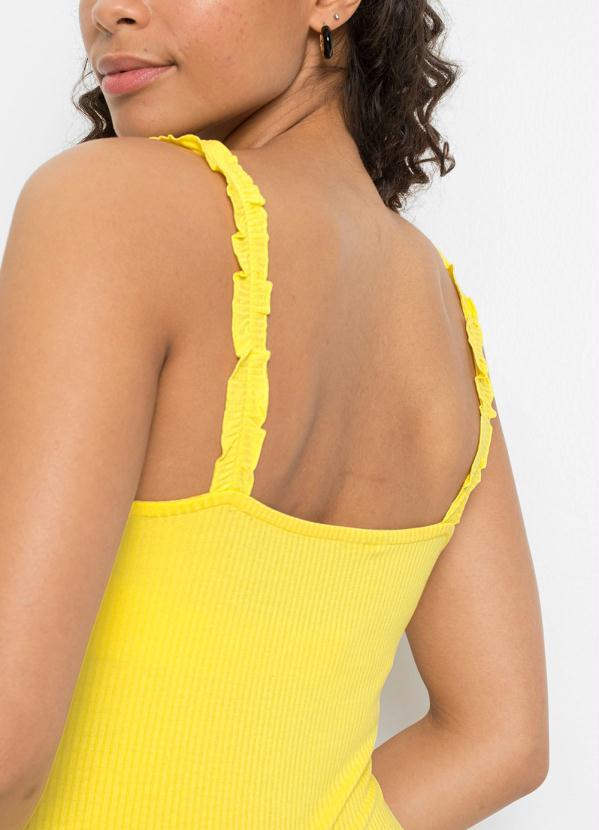 bonprix - Blusa Canelada de Alça Amarela 3