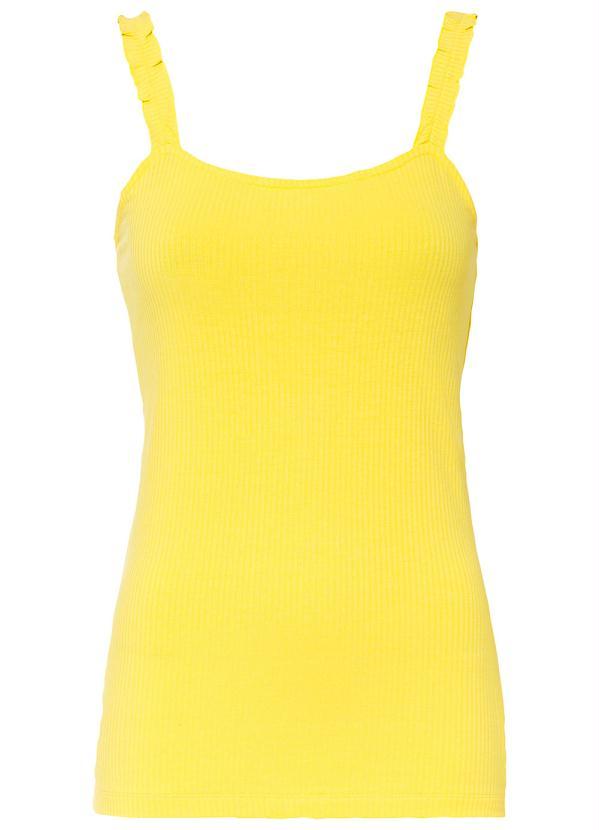 bonprix - Blusa Canelada de Alça Amarela 4