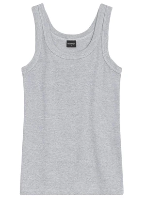 Essendi - Blusa Canelada Feminina Essencial Cinza - ESSENDI