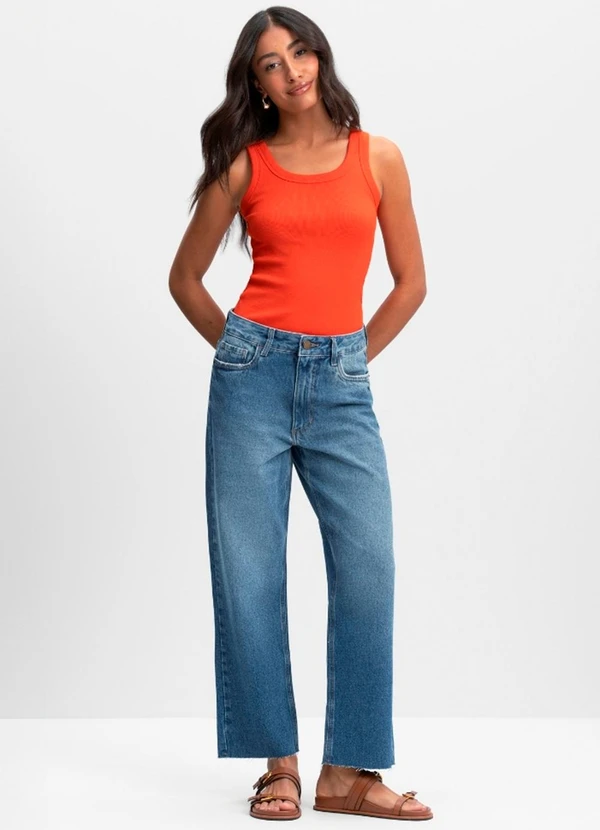 Essendi - Blusa Canelada Feminina Essencial Laranja 3