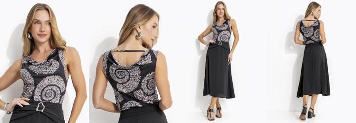 Blusa Caracol Dourado em Malha Fria