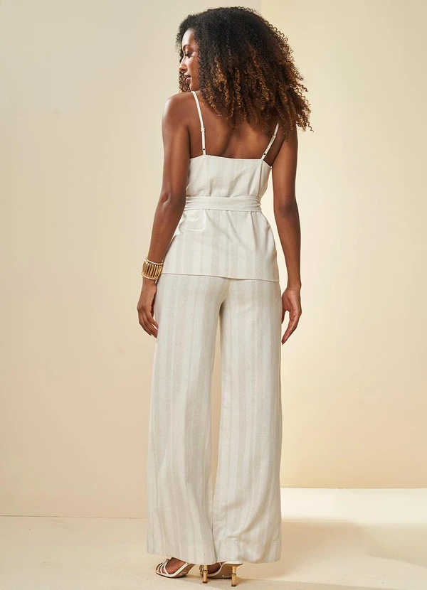 Doce Trama - Blusa Celebration em Linho com Cinto Branco 4