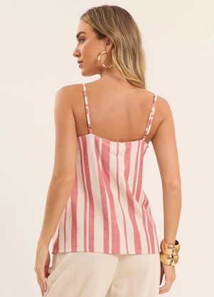 Doce Trama - Blusa Celebration em Linho com Cinto Vermelho - DOCE TRAMA