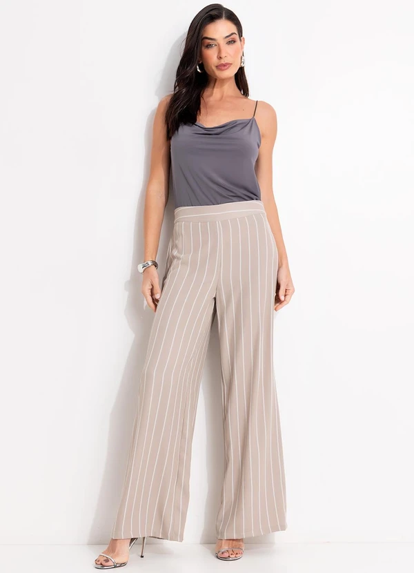 Quintess - Blusa Alça Malha Fria Cinza com Decote Degagê Fluida 6