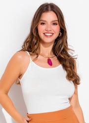 Blusa com Al�as Off White