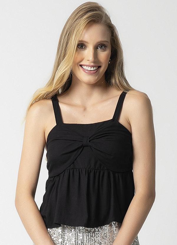 Habana - Blusa com Detalhe no Busto Preto