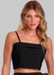 Dianna - Blusa Cropped Feminina de Alça Regulável Cinza - variação: Preto