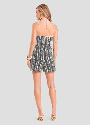 Dianna - Blusa Cropped Feminino com Torçal Cru Preto - DIANNA