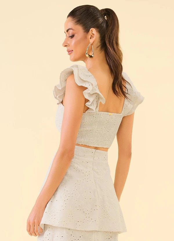 Angel - Blusa Cropped Laise Bege 2