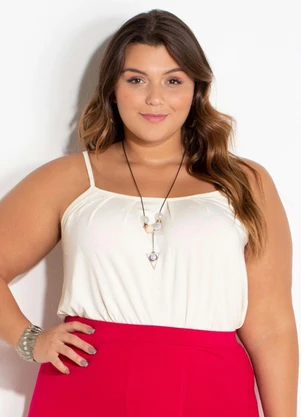 Quintess - Blusa de Alça Areia - QUINTESS