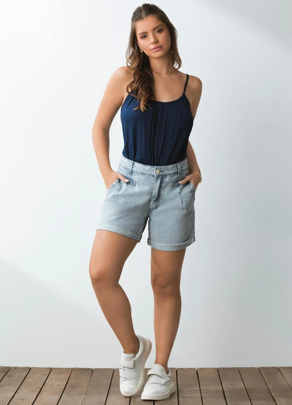 Quintess - Blusa de Alça Azul Marinho 3