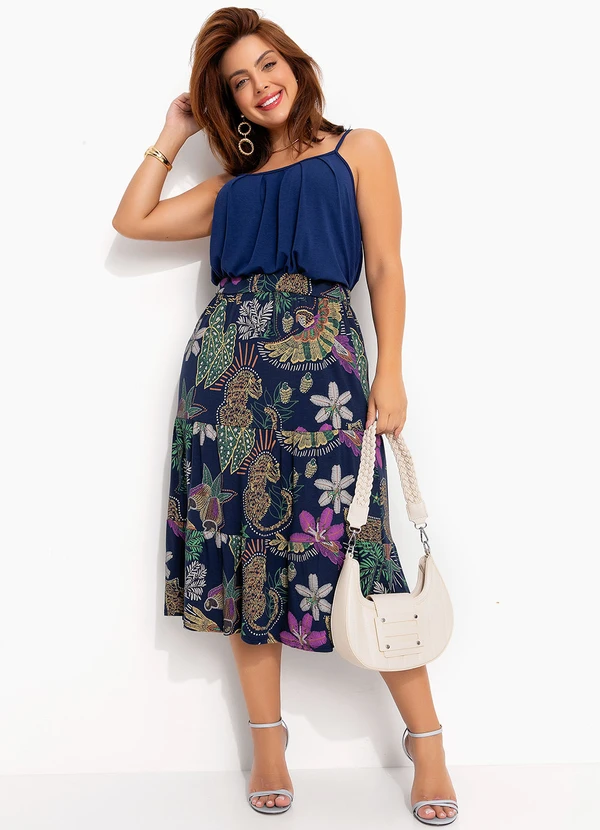 Quintess - Blusa de Alça Azul Marinho 8