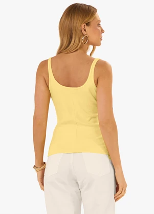 Rovitex - Blusa de Alça Básica Feminina Amarelo - ROVITEX