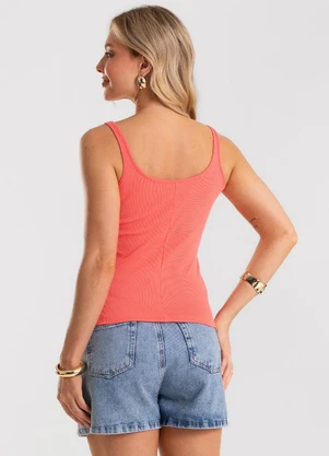 Rovitex - Blusa de Alça Básica Feminina Laranja - ROVITEX