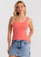 Rovitex - Blusa de Alça Básica Feminina Rosa - variação: Laranja