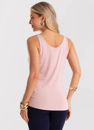 Rovitex - Blusa de Alça Básica Feminina Rosa - ROVITEX