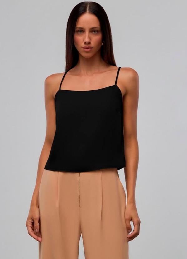 Carlota Costa - Blusa de Alça Básica Preto 2