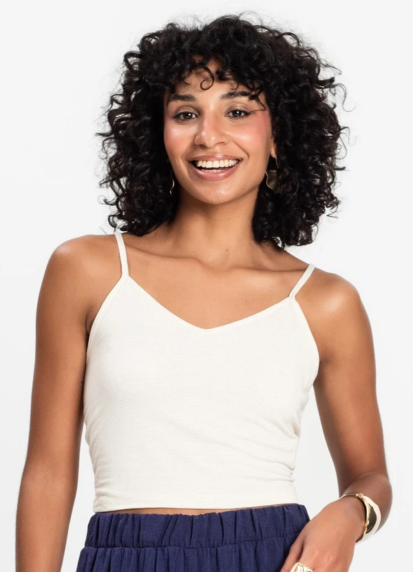 Infinita Cor - Blusa de Alça Bege