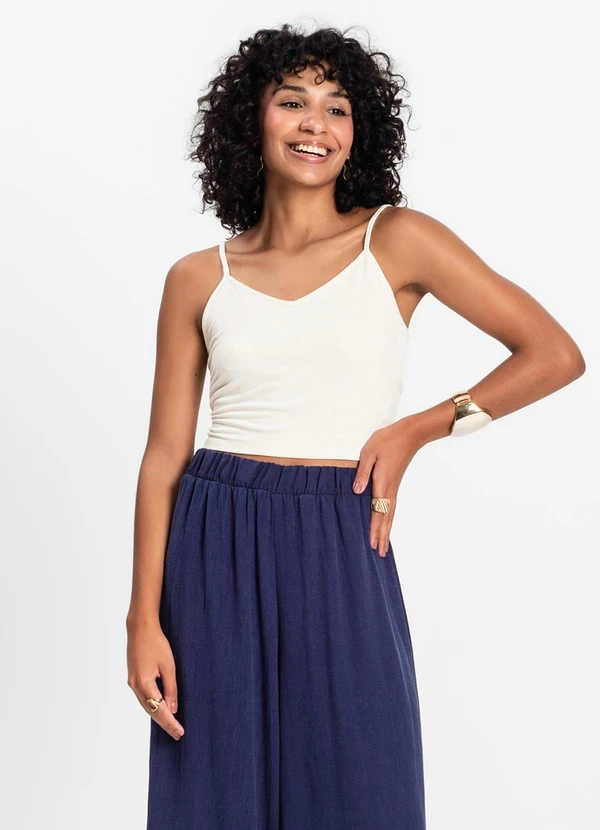 Infinita Cor - Blusa de Alça Bege 3