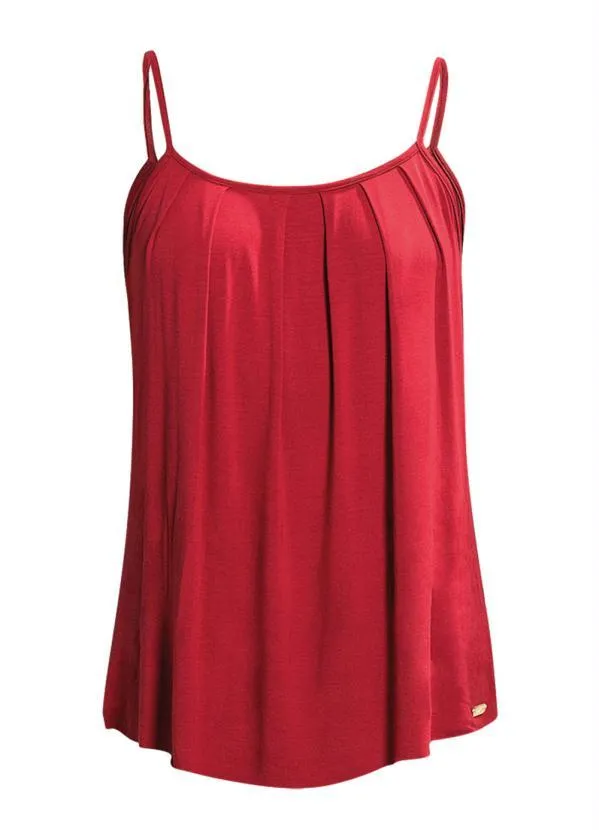 Quintess - Blusa de Alça Bordô 5