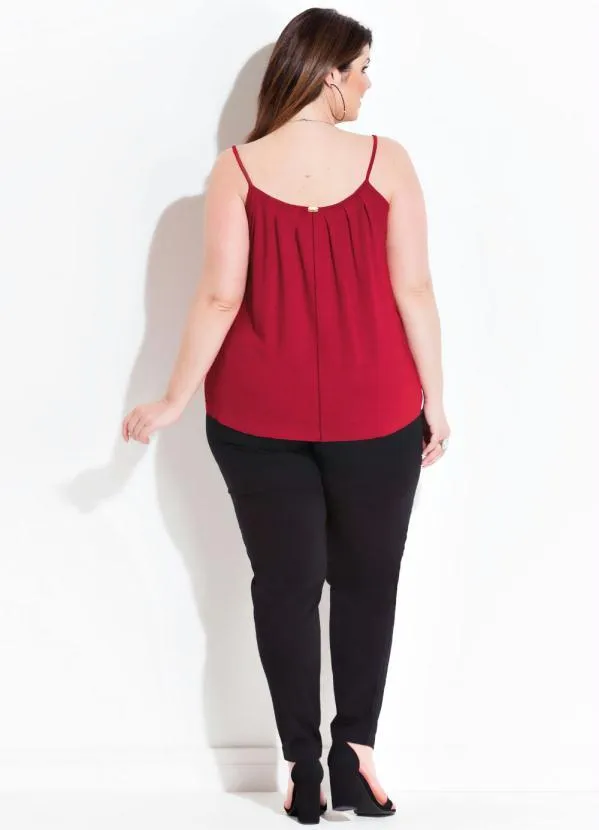 Quintess - Blusa de Alça Bordô