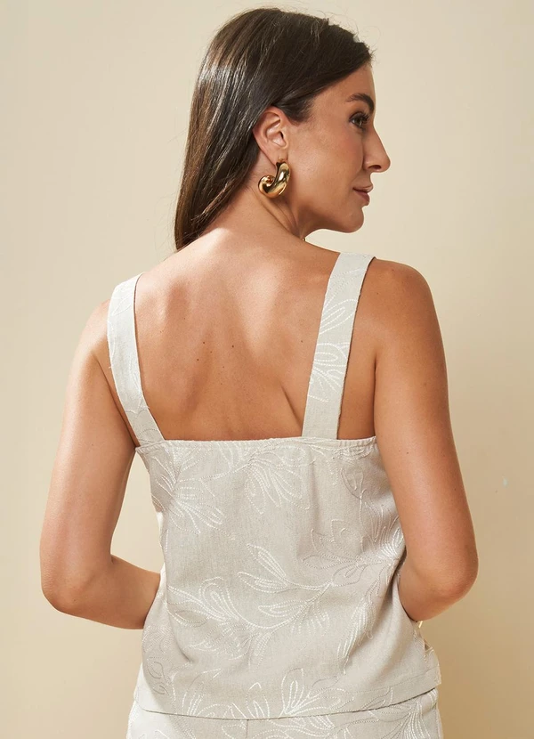 Doce Trama - Blusa de Alça Celebration Bordada Branco 2