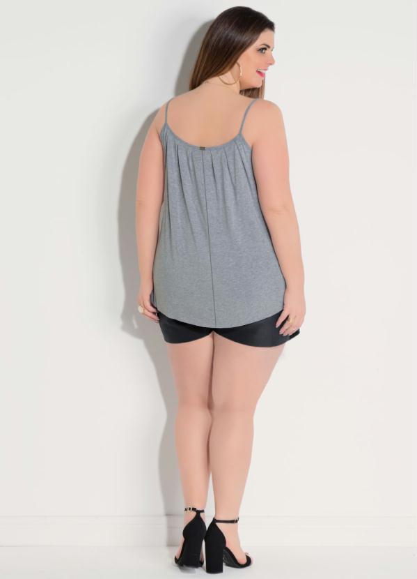 Quintess - Blusa de Alça Cinza 13