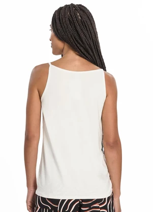 Rovitex - Blusa de Alça com Aviamento Bege - ROVITEX