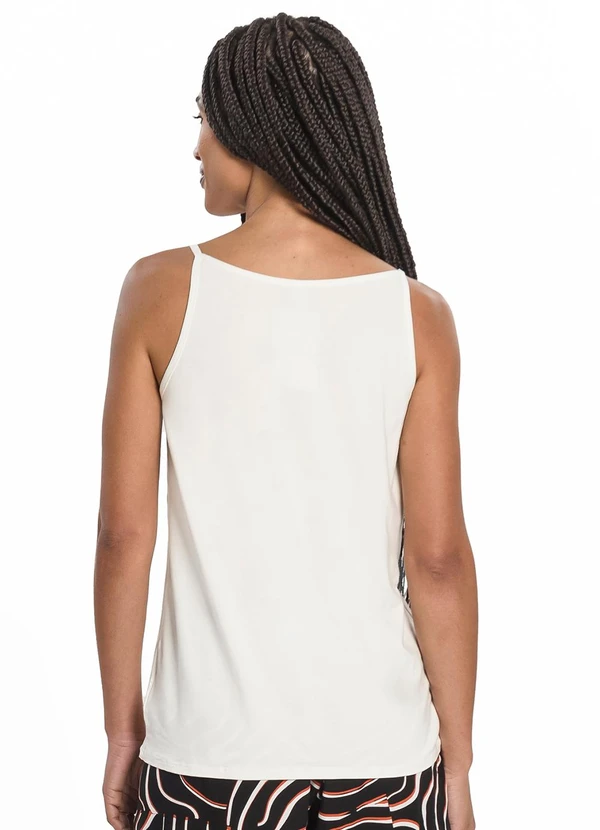 Rovitex - Blusa de Alça com Aviamento Bege 2