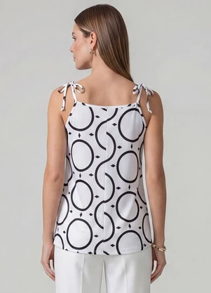 Infinita Cor - Blusa de Alça de Laço Branco - INFINITA COR