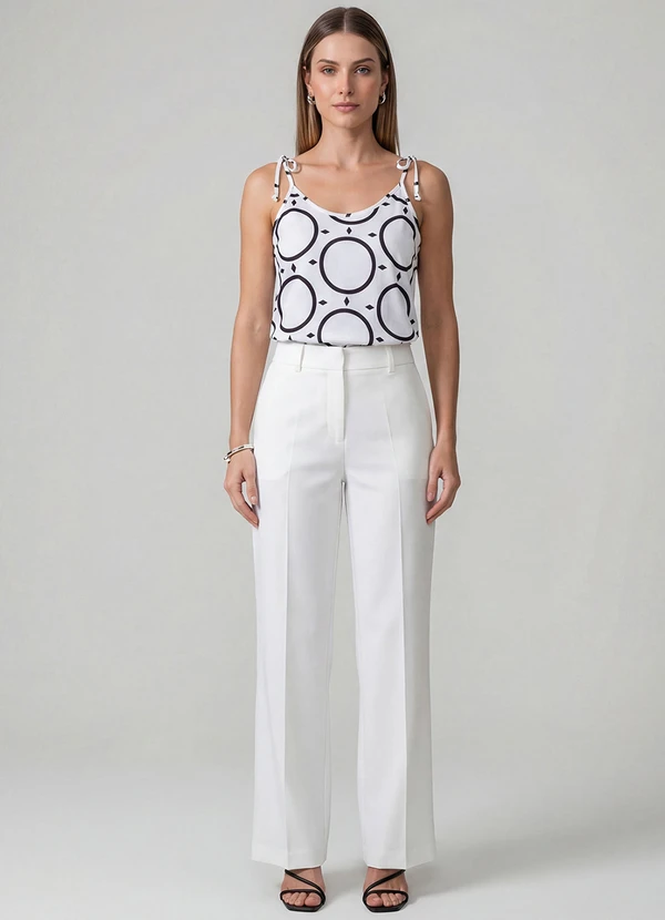 Infinita Cor - Blusa de Alça de Laço Branco 3