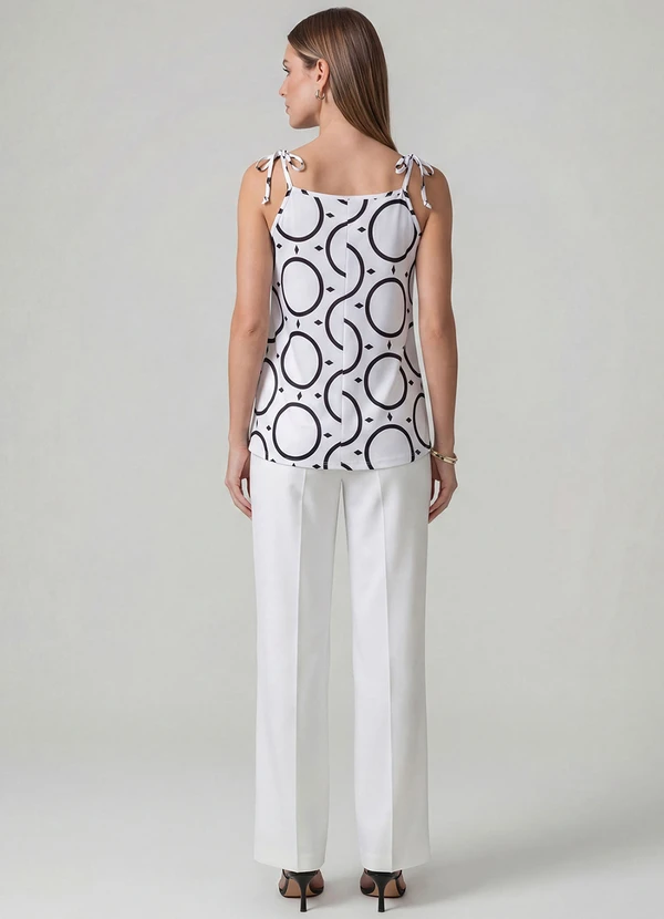 Infinita Cor - Blusa de Alça de Laço Branco 4