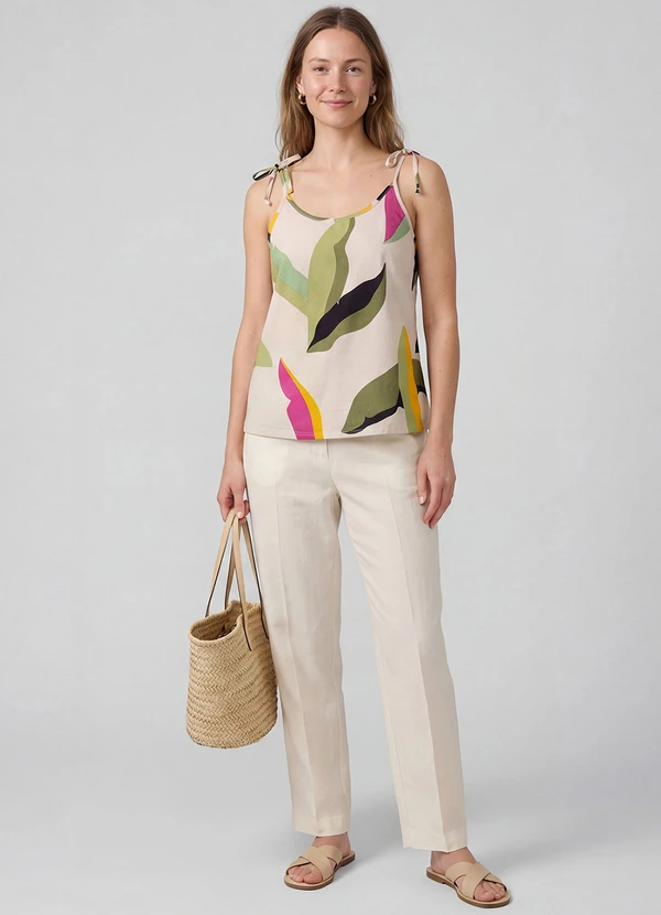 Infinita Cor - Blusa de Alça de Laço Rosa 2