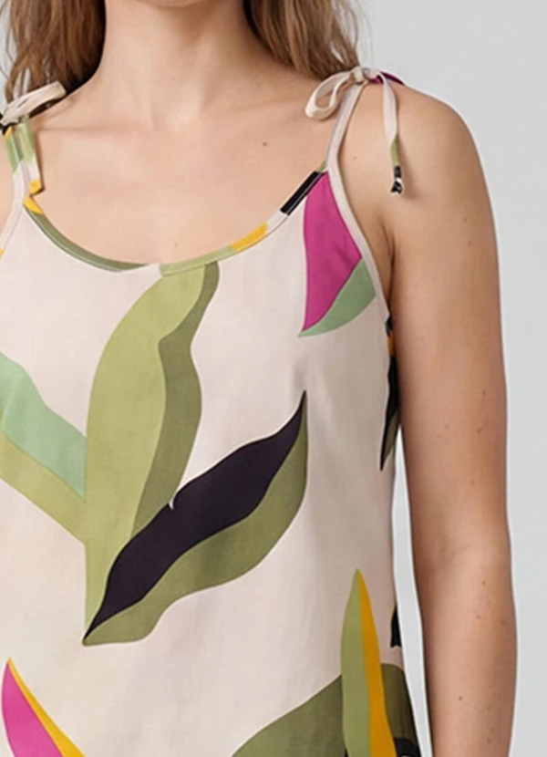 Infinita Cor - Blusa de Alça de Laço Rosa 3