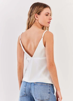 Blusa de Alça em Cetim e Renda Soft Glam- Sofie (B - SOFIE