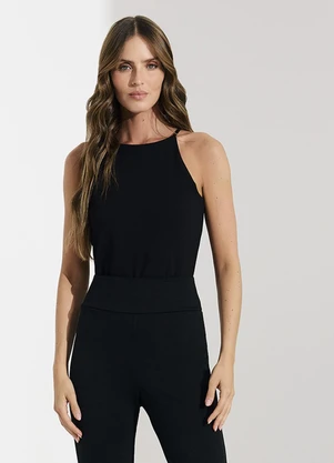 Veev - Blusa de Alca em Malha Comfort Preto - VEEV
