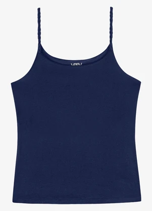 Veev - Blusa de Alça em  Modal Alça Torcida Azul - VEEV
