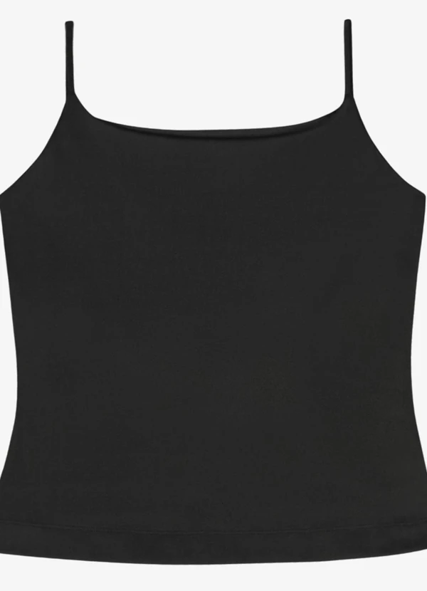 Veev - Blusa de Alça em Poliamida Intense Preto