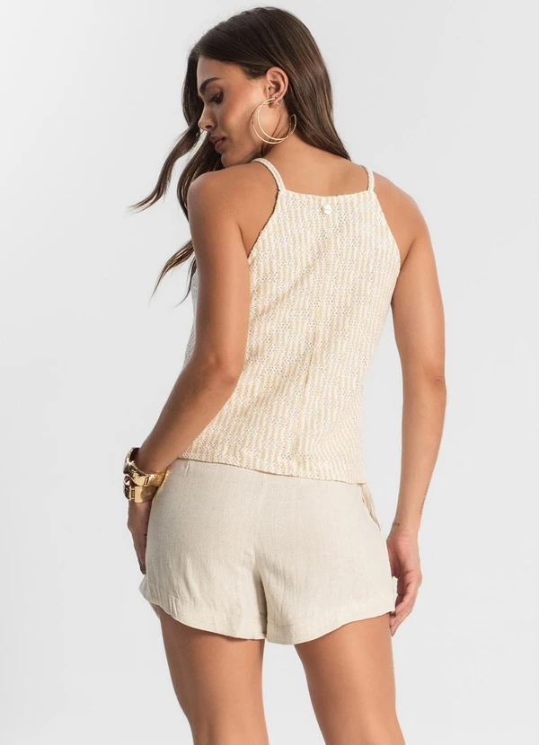 Endless - Blusa de Alça em Tricot Bege 4