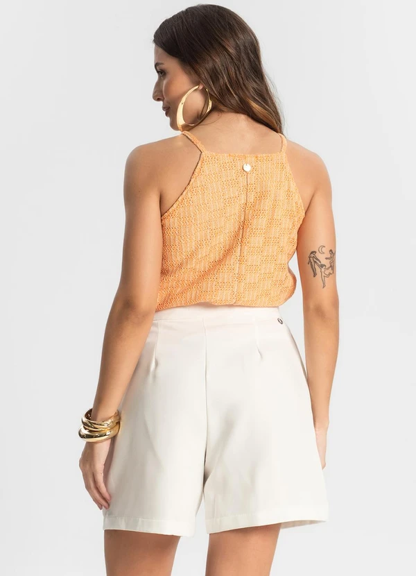 Endless - Blusa de Alça em Tricot Laranja 4