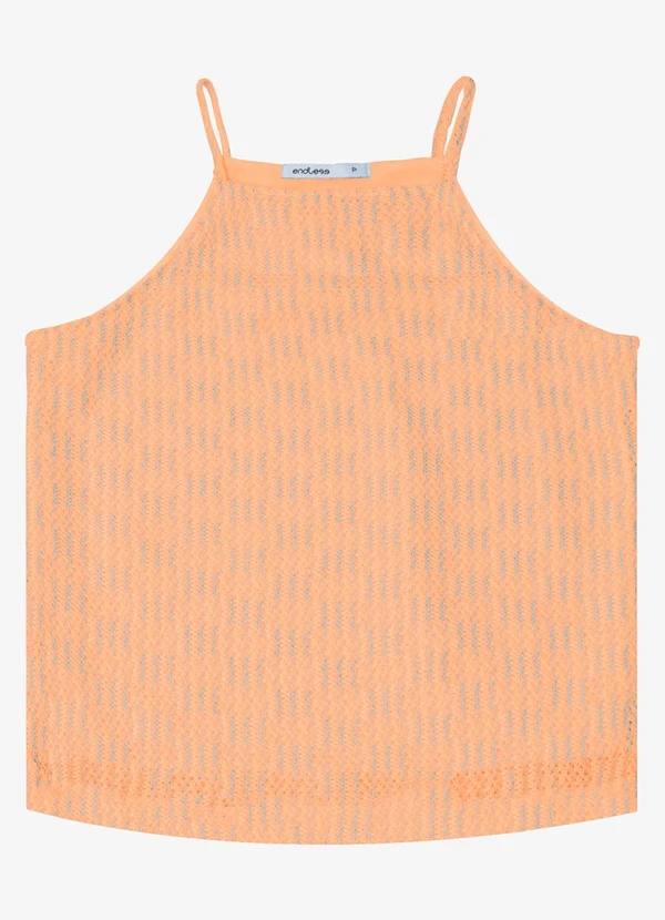 Endless - Blusa de Alça em Tricot Laranja 5