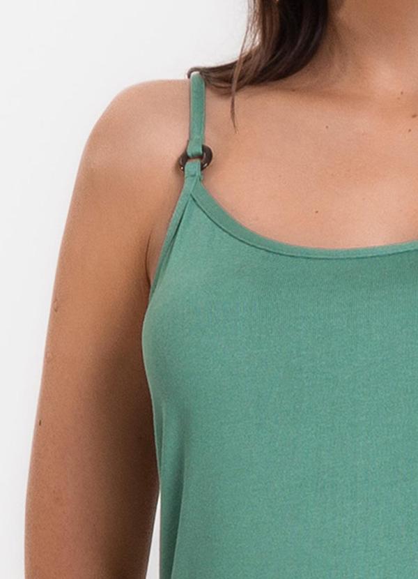 Infinita Cor - Blusa de Alça em Visco Tricot Verde 5