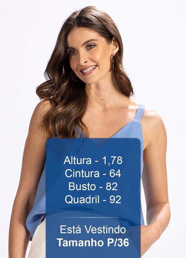 Hering - Blusa de Alça em Viscose Azul 5
